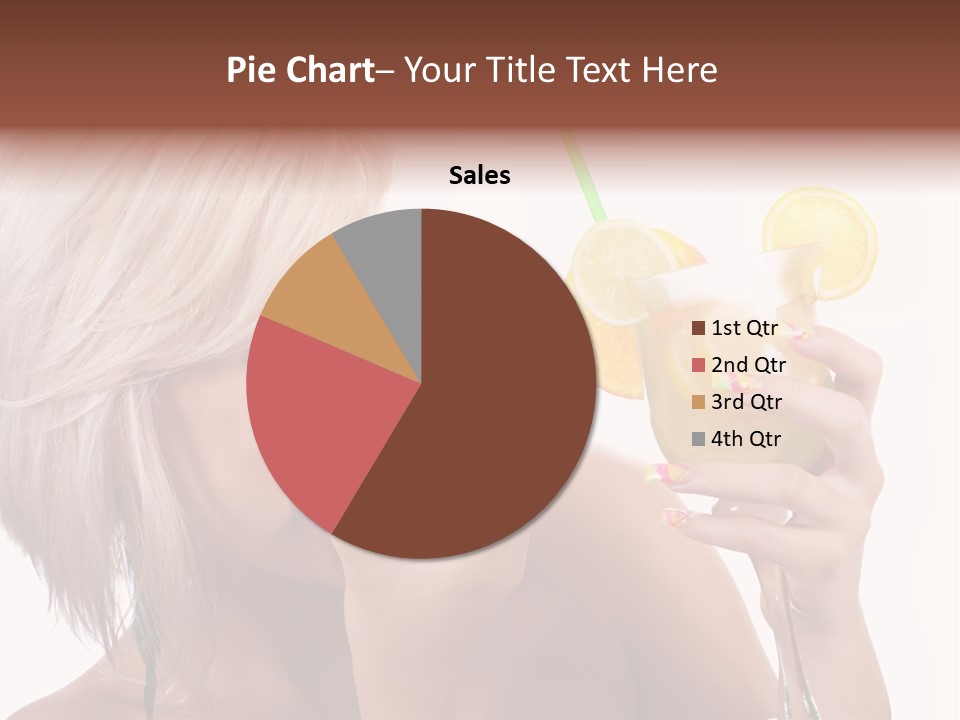 Cocktail Lemon Lady PowerPoint Template