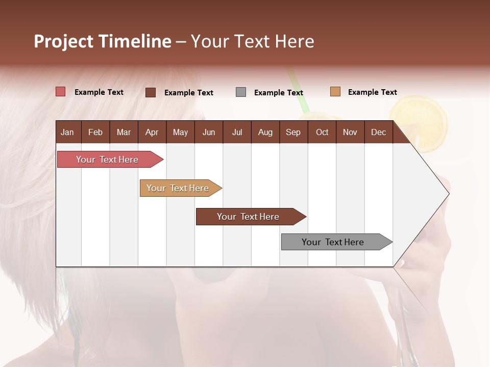 Cocktail Lemon Lady PowerPoint Template