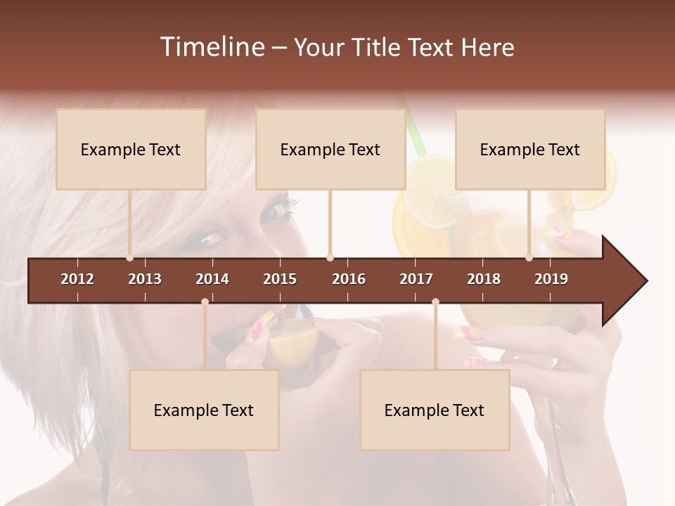 Cocktail Lemon Lady PowerPoint Template