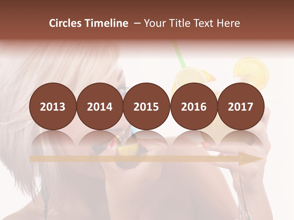 Cocktail Lemon Lady PowerPoint Template