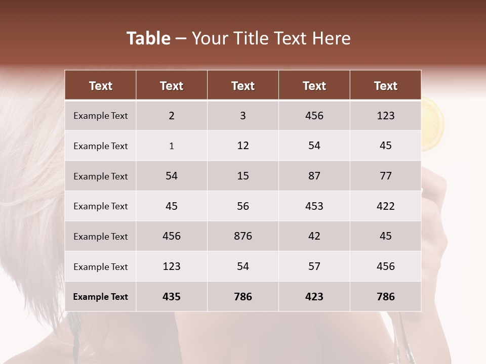 Cocktail Lemon Lady PowerPoint Template