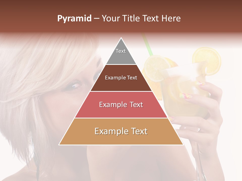 Cocktail Lemon Lady PowerPoint Template