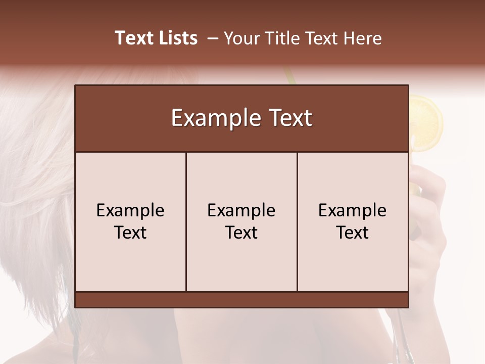 Cocktail Lemon Lady PowerPoint Template