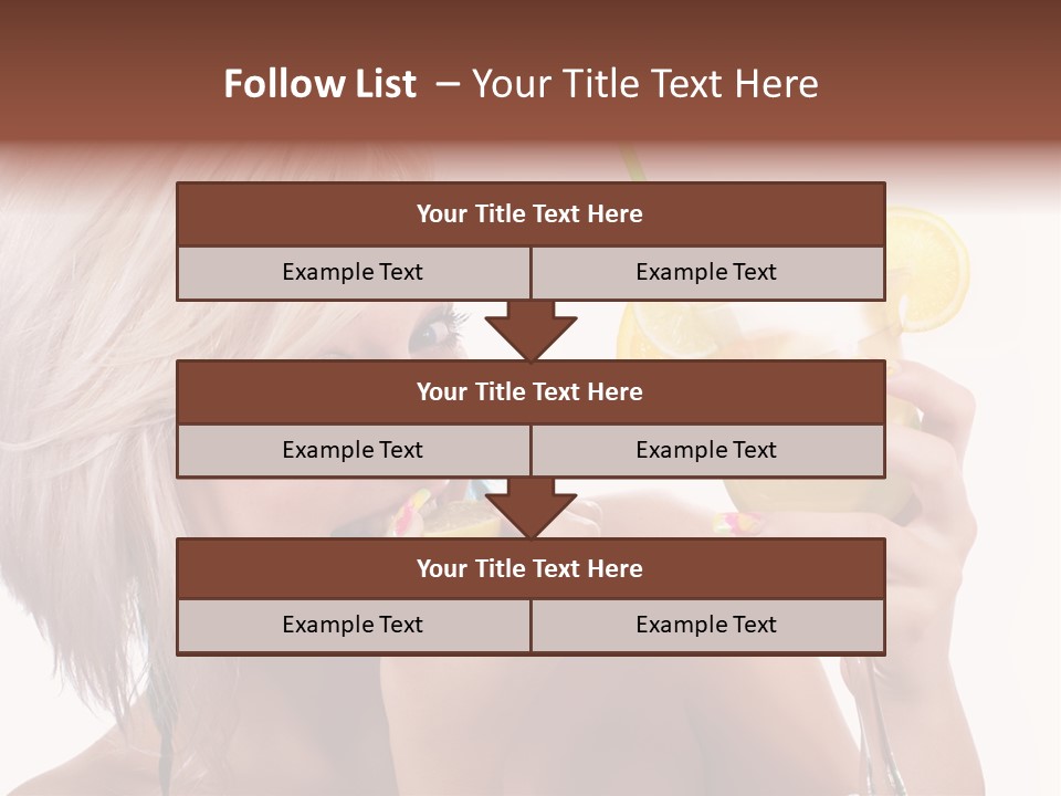 Cocktail Lemon Lady PowerPoint Template