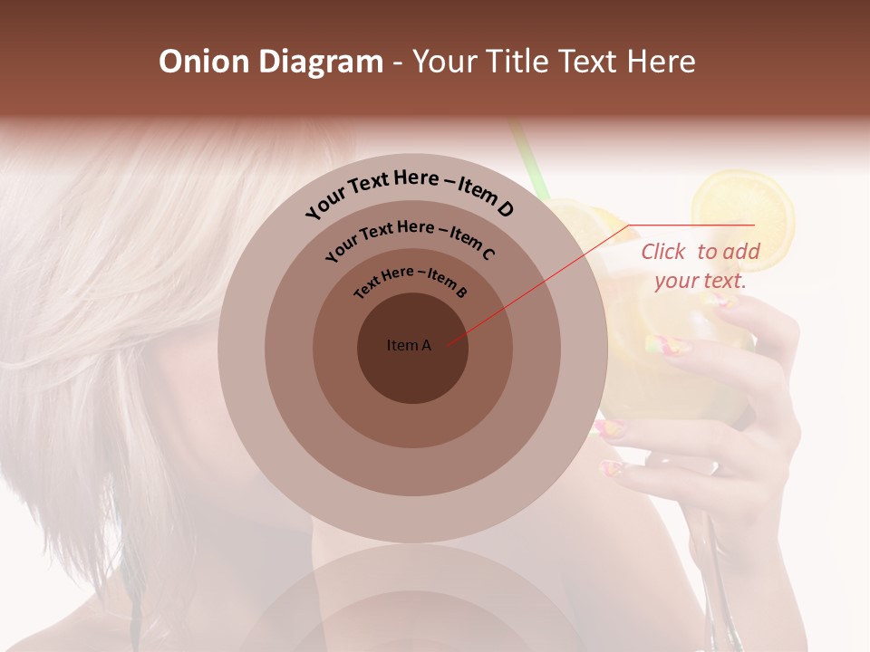 Cocktail Lemon Lady PowerPoint Template