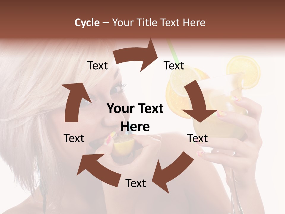 Cocktail Lemon Lady PowerPoint Template