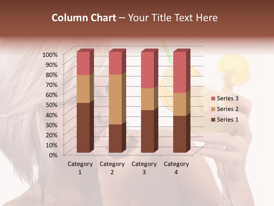 Cocktail Lemon Lady PowerPoint Template