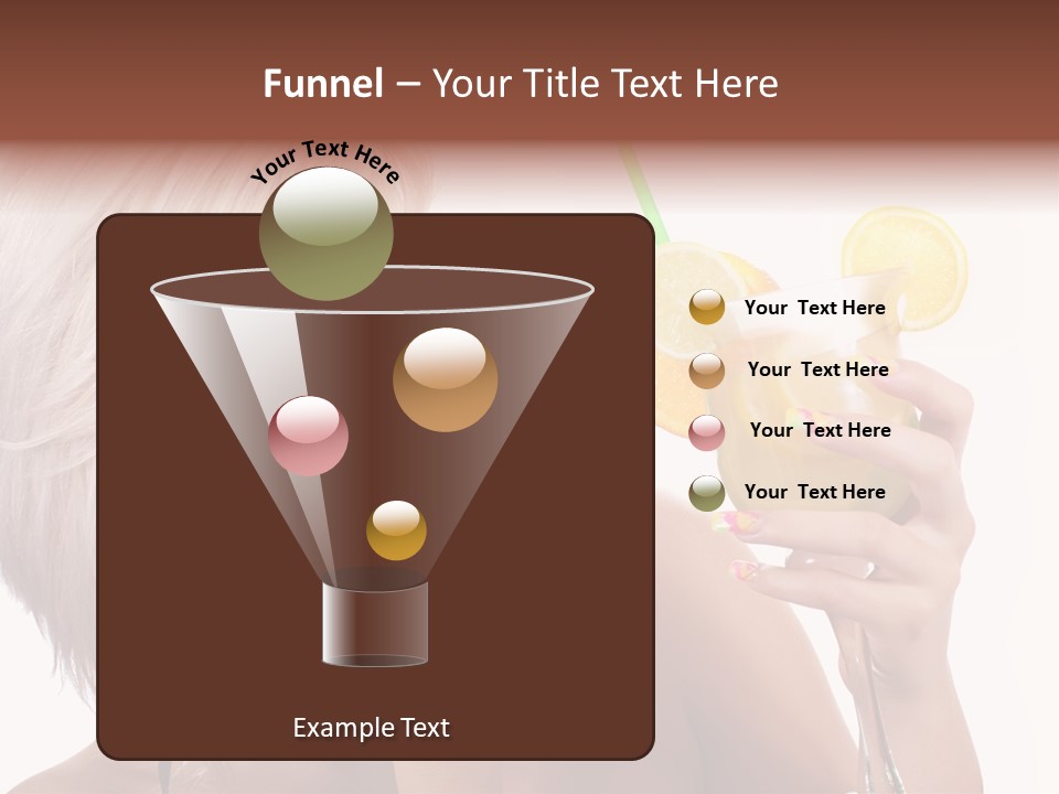 Cocktail Lemon Lady PowerPoint Template