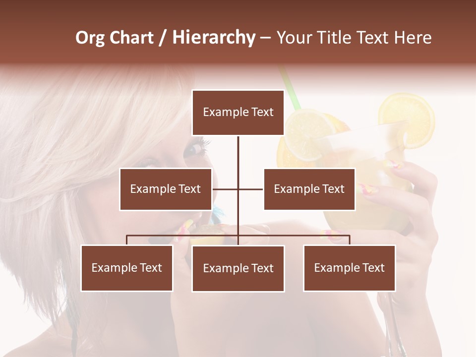 Cocktail Lemon Lady PowerPoint Template