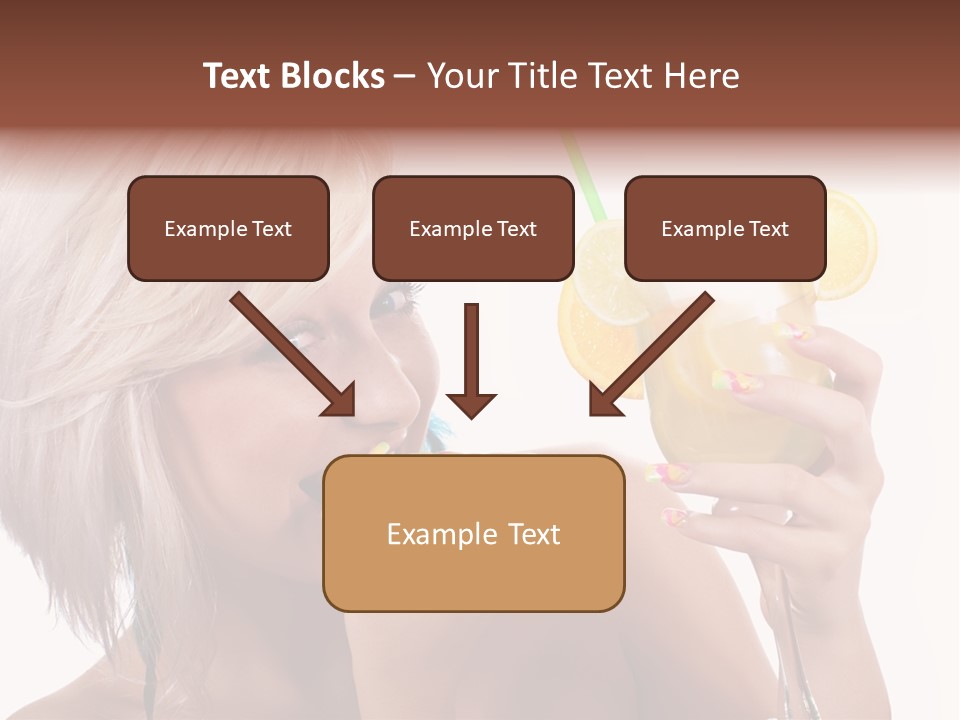 Cocktail Lemon Lady PowerPoint Template