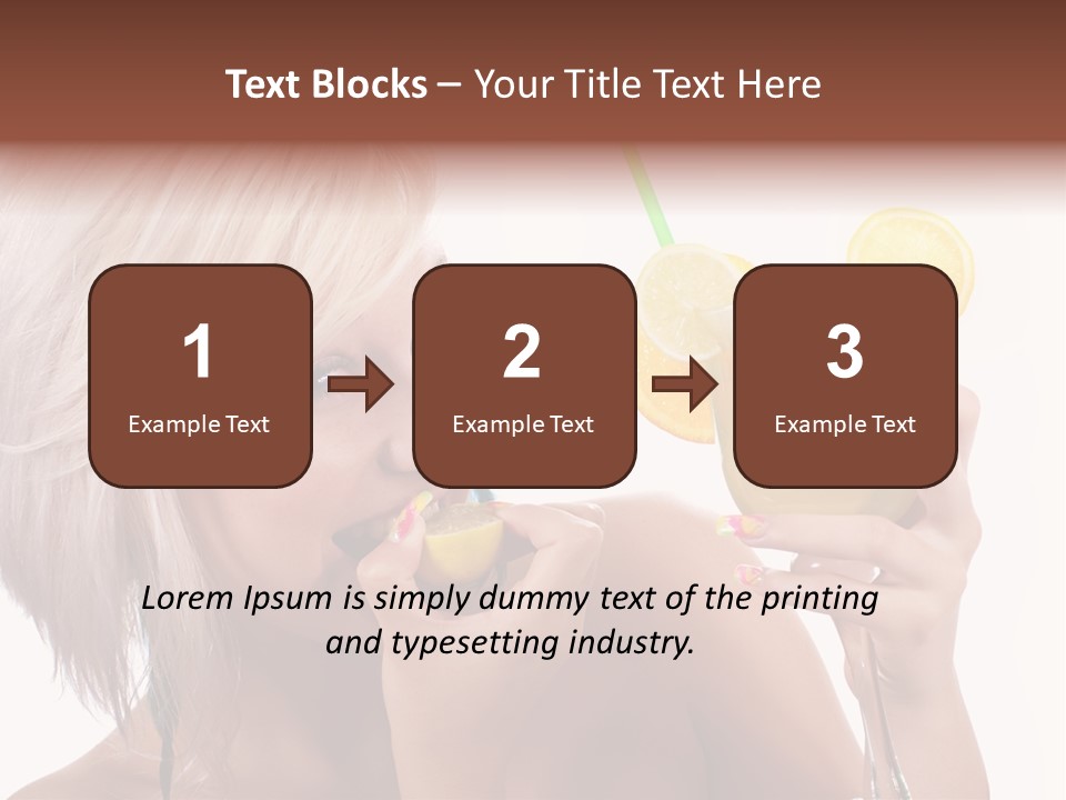 Cocktail Lemon Lady PowerPoint Template