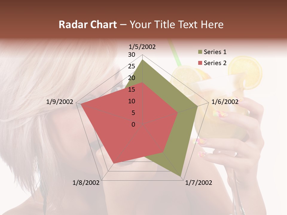 Cocktail Lemon Lady PowerPoint Template