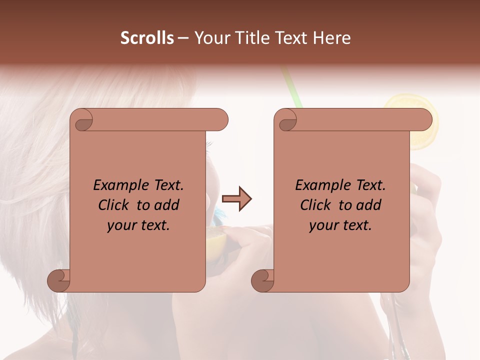 Cocktail Lemon Lady PowerPoint Template