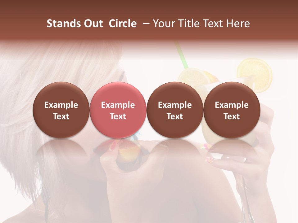 Cocktail Lemon Lady PowerPoint Template