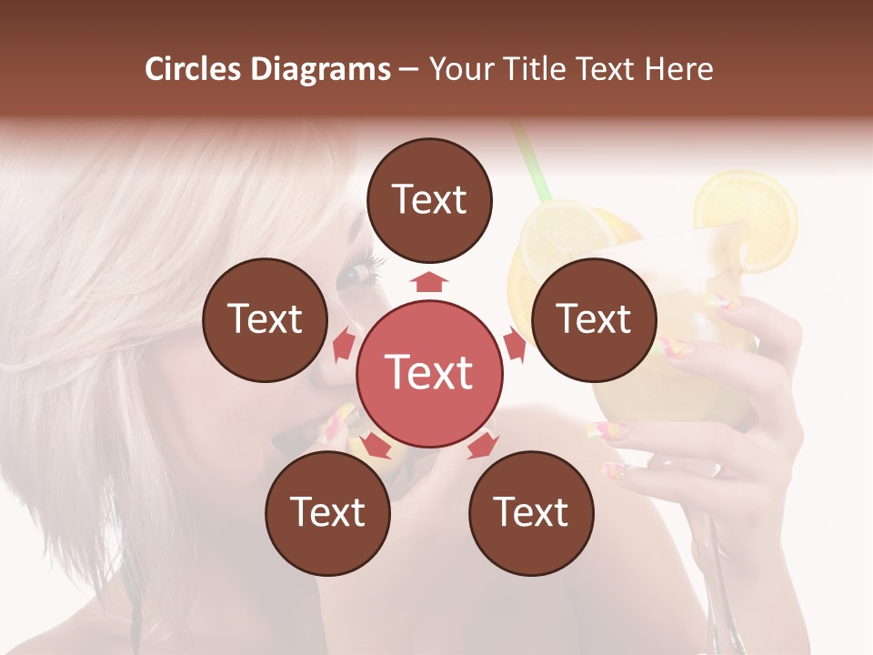 Cocktail Lemon Lady PowerPoint Template