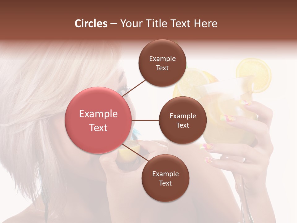 Cocktail Lemon Lady PowerPoint Template