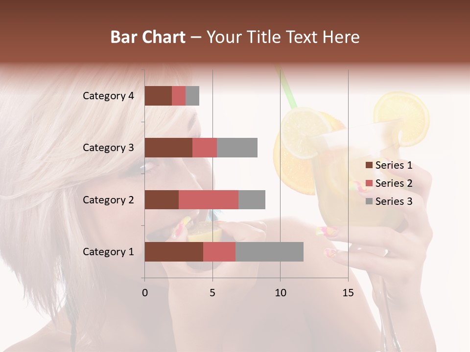 Cocktail Lemon Lady PowerPoint Template