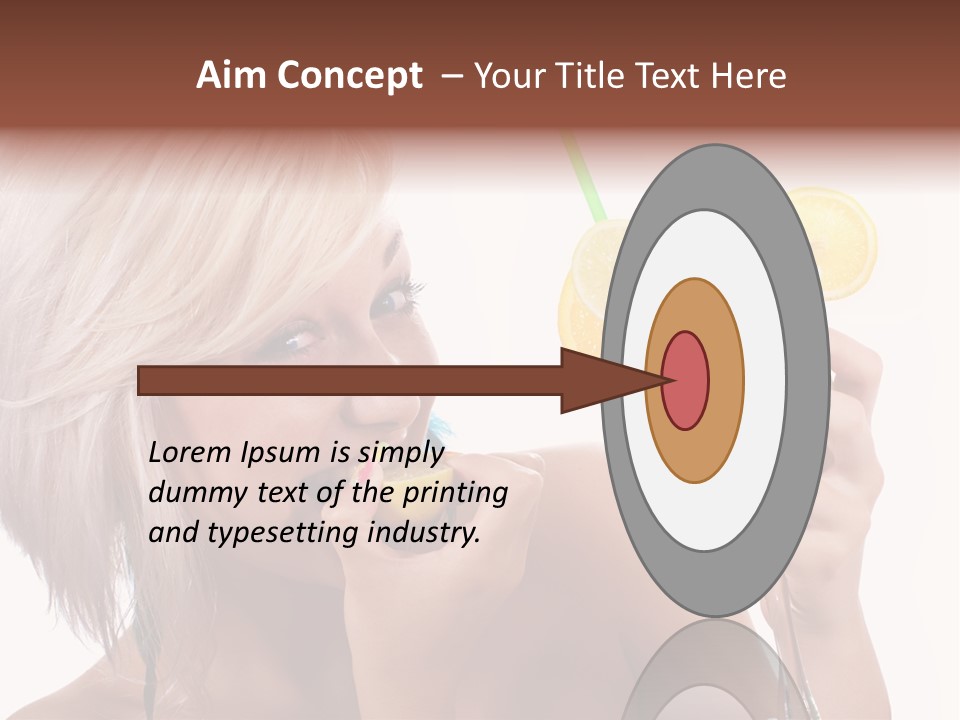 Cocktail Lemon Lady PowerPoint Template