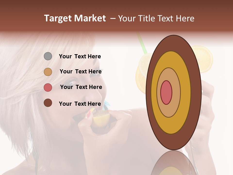 Cocktail Lemon Lady PowerPoint Template