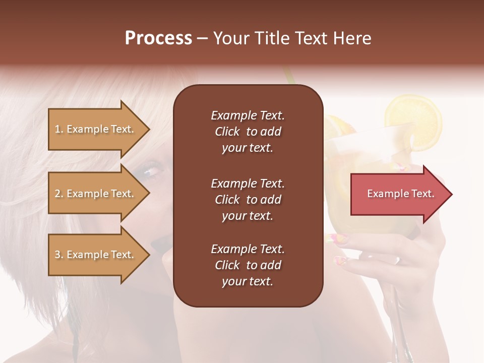 Cocktail Lemon Lady PowerPoint Template