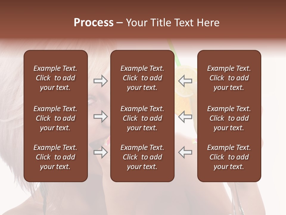 Cocktail Lemon Lady PowerPoint Template