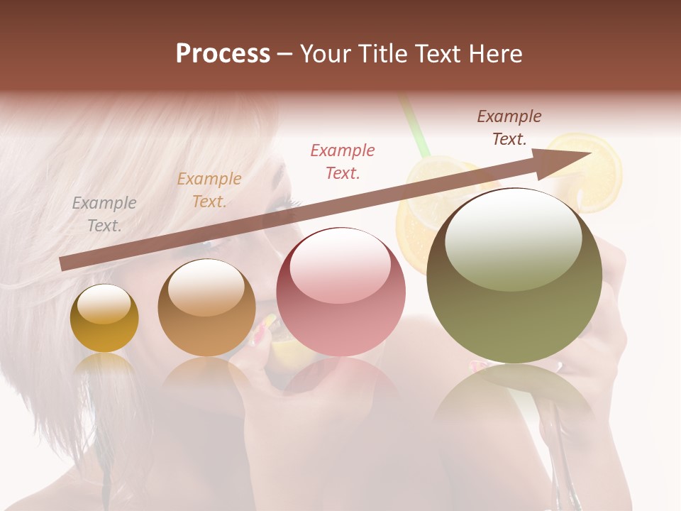 Cocktail Lemon Lady PowerPoint Template