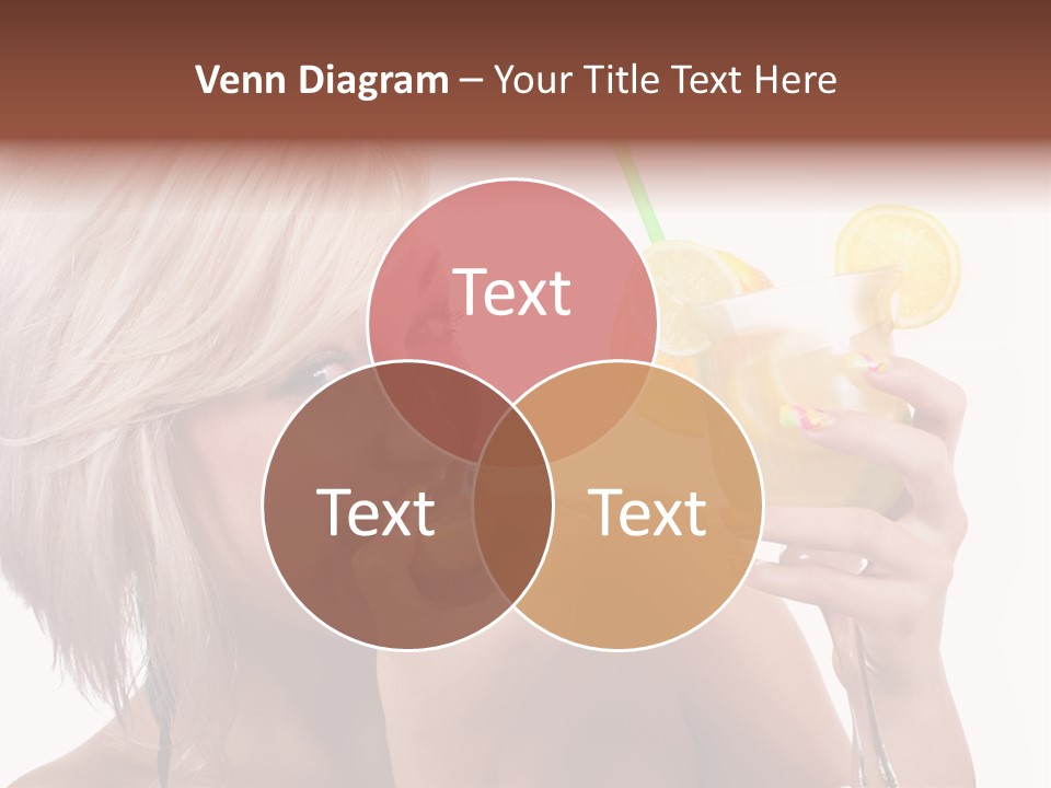 Cocktail Lemon Lady PowerPoint Template