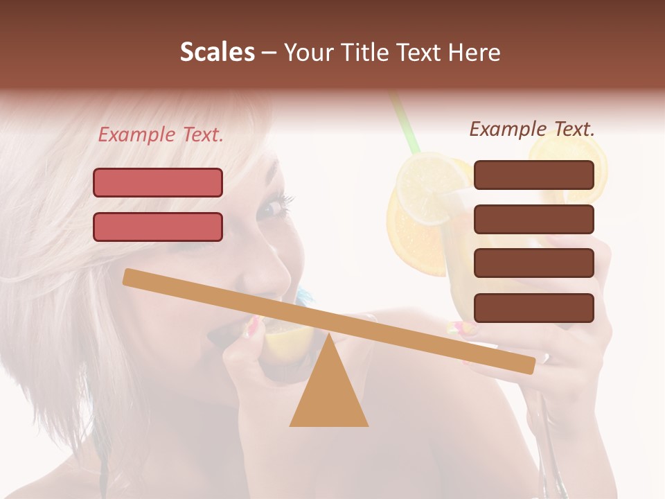 Cocktail Lemon Lady PowerPoint Template