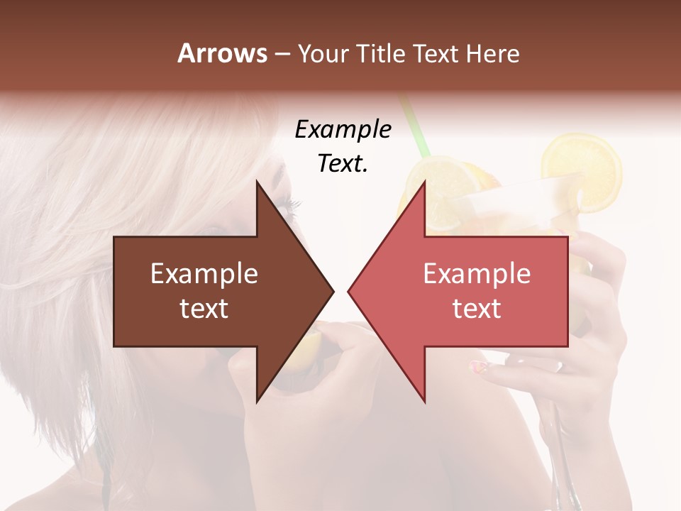 Cocktail Lemon Lady PowerPoint Template