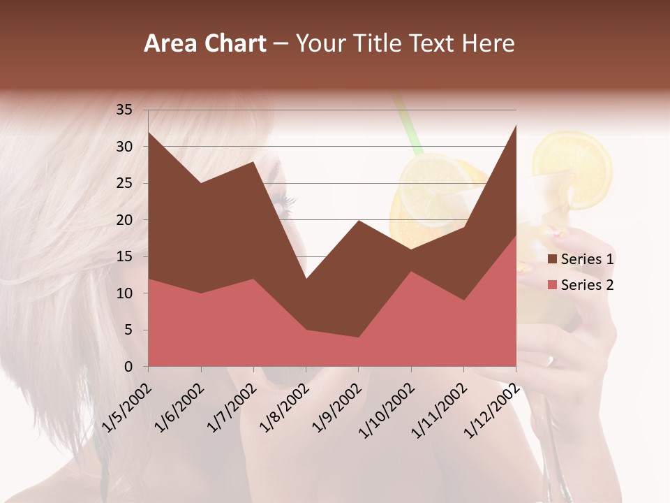 Cocktail Lemon Lady PowerPoint Template