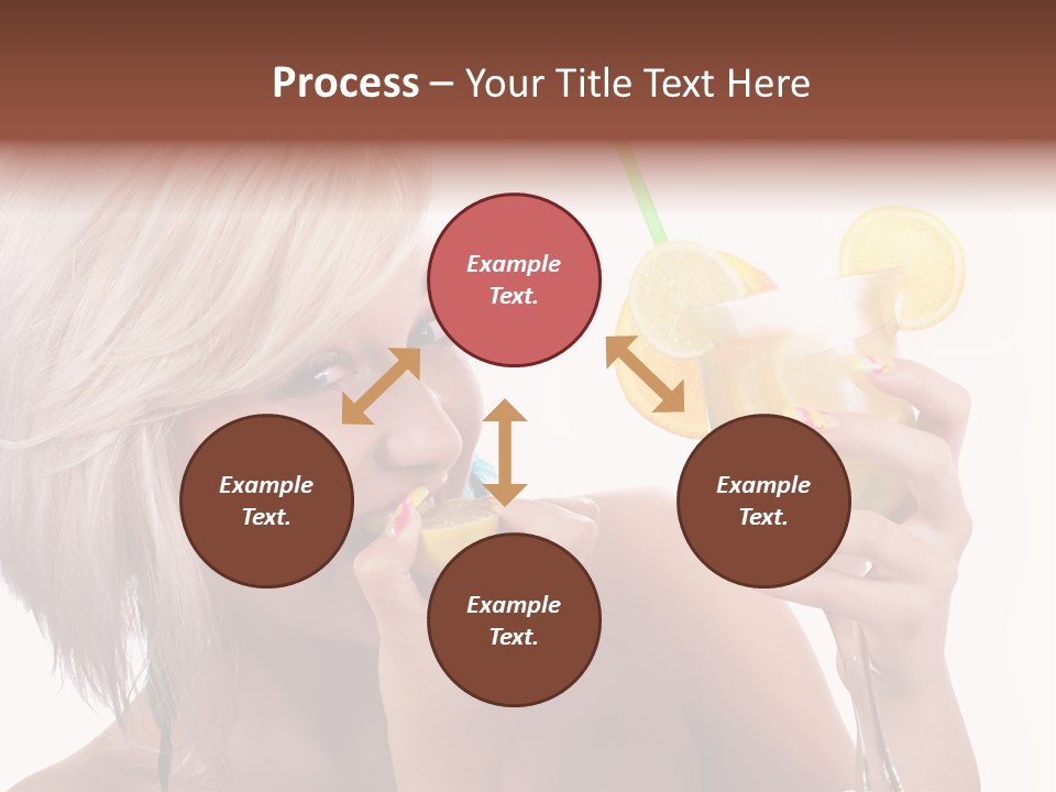 Cocktail Lemon Lady PowerPoint Template