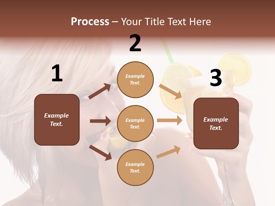 Cocktail Lemon Lady PowerPoint Template