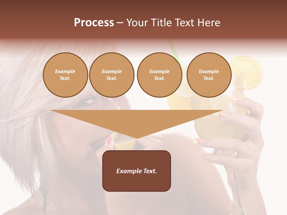 Cocktail Lemon Lady PowerPoint Template