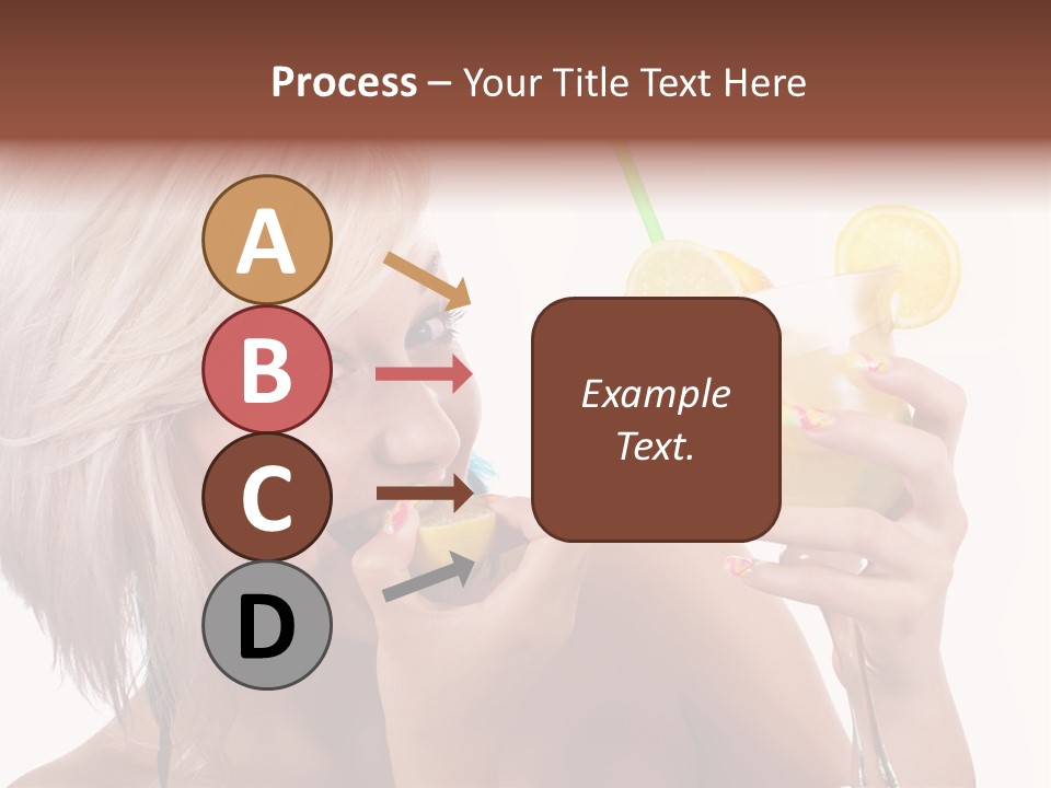 Cocktail Lemon Lady PowerPoint Template