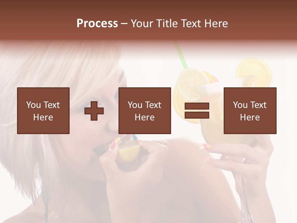 Cocktail Lemon Lady PowerPoint Template