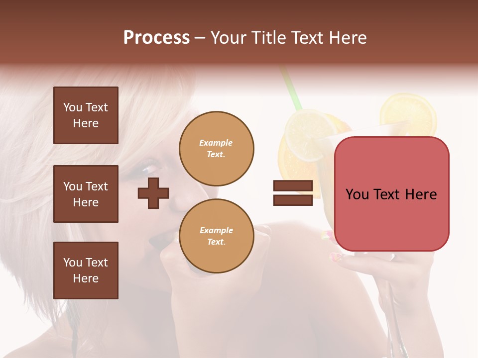 Cocktail Lemon Lady PowerPoint Template