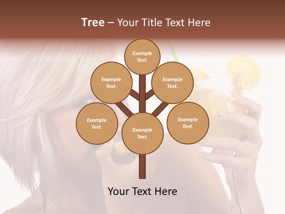 Cocktail Lemon Lady PowerPoint Template