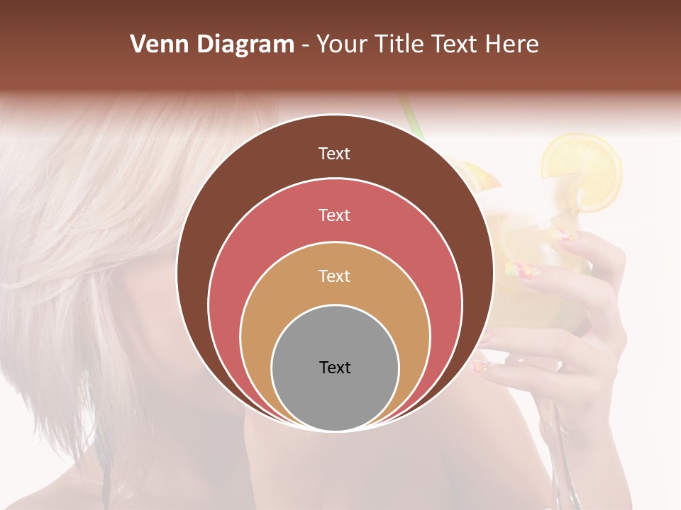 Cocktail Lemon Lady PowerPoint Template