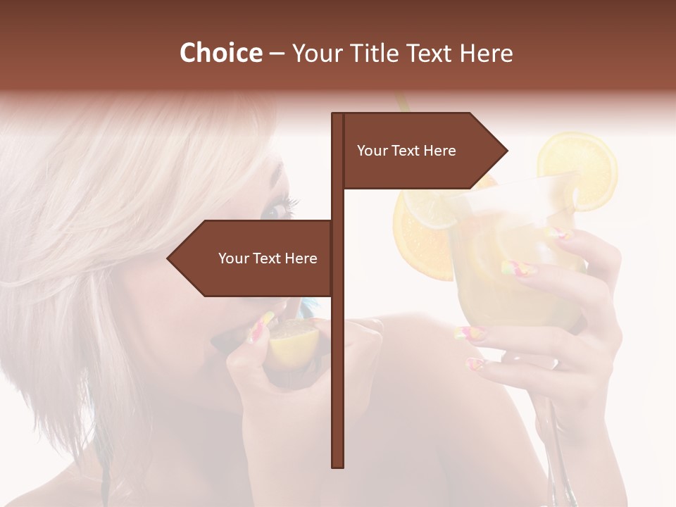 Cocktail Lemon Lady PowerPoint Template