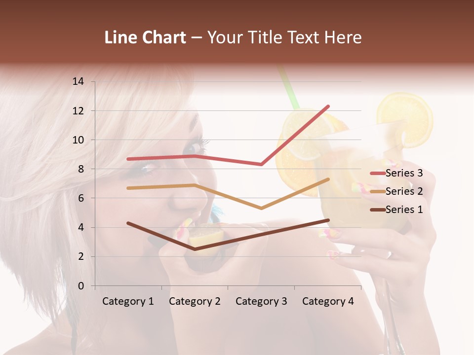 Cocktail Lemon Lady PowerPoint Template