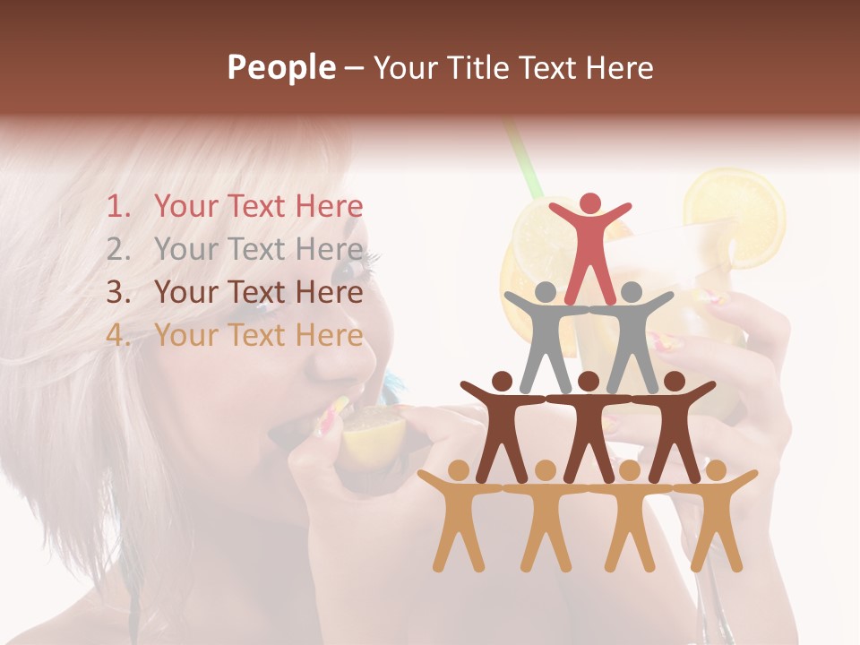 Cocktail Lemon Lady PowerPoint Template