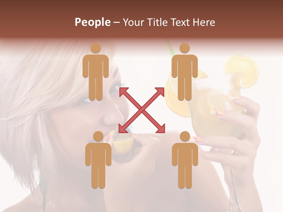 Cocktail Lemon Lady PowerPoint Template
