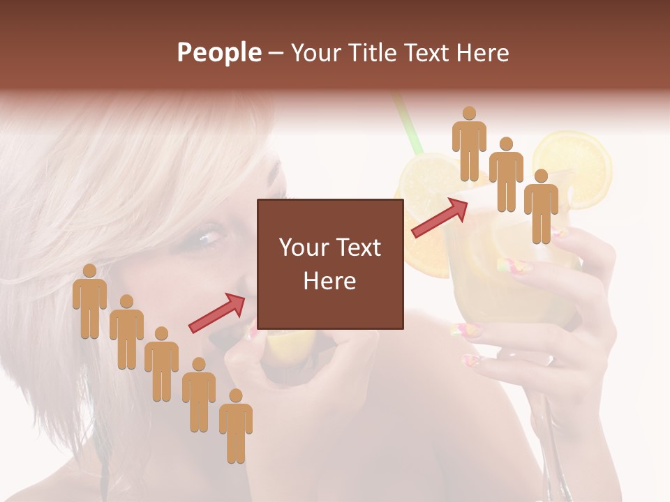 Cocktail Lemon Lady PowerPoint Template