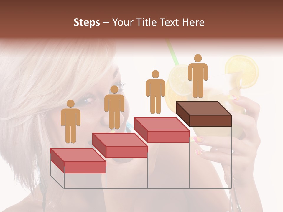 Cocktail Lemon Lady PowerPoint Template