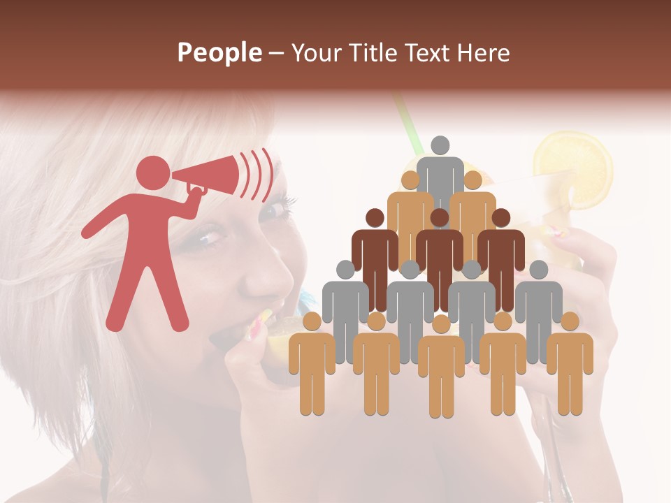 Cocktail Lemon Lady PowerPoint Template