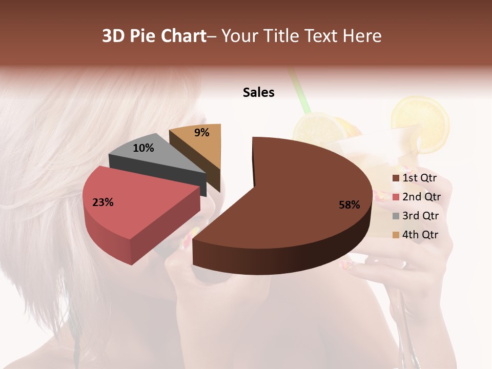 Cocktail Lemon Lady PowerPoint Template