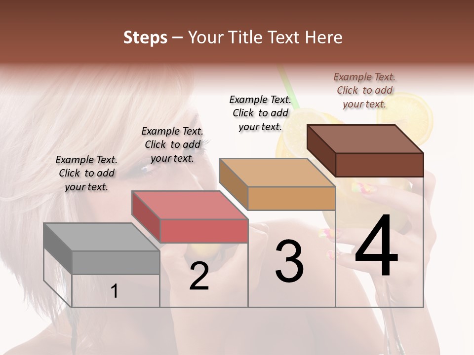 Cocktail Lemon Lady PowerPoint Template