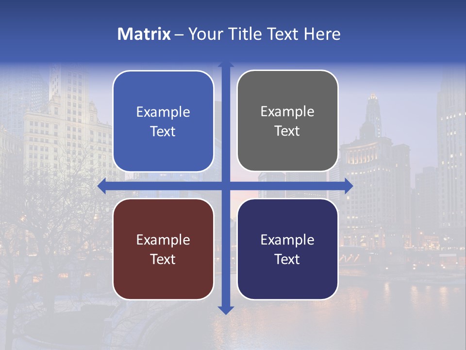 Water Cityscape Skyline PowerPoint Template
