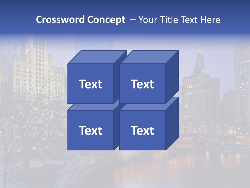Water Cityscape Skyline PowerPoint Template