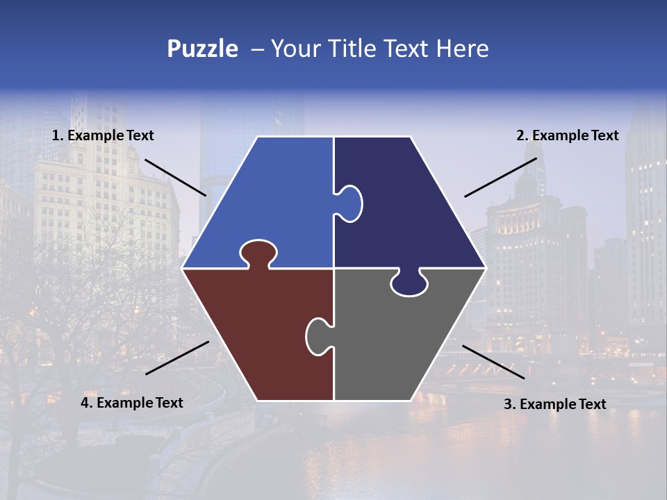 Water Cityscape Skyline PowerPoint Template